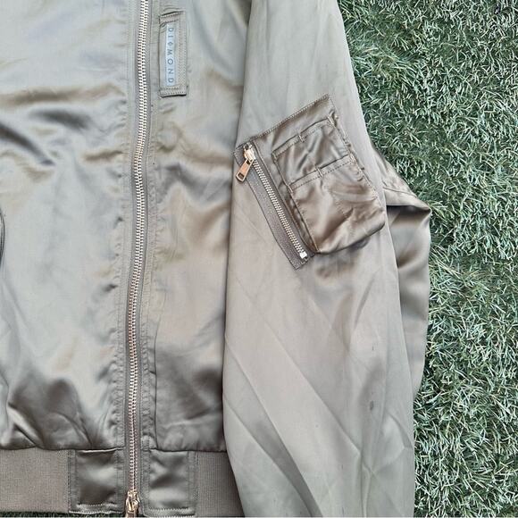Diamond Supply Company Military Aviation Bomber Jacket Collared Military Coat L - Picture 7 of 11